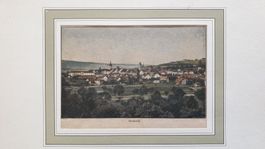 Frauenfeld. Holzstich von Benziger. Koloriert.