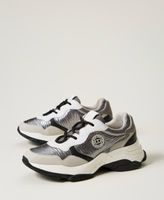 Neu Twinset Laufschuhe 00995 Silver Damen Grösse 38