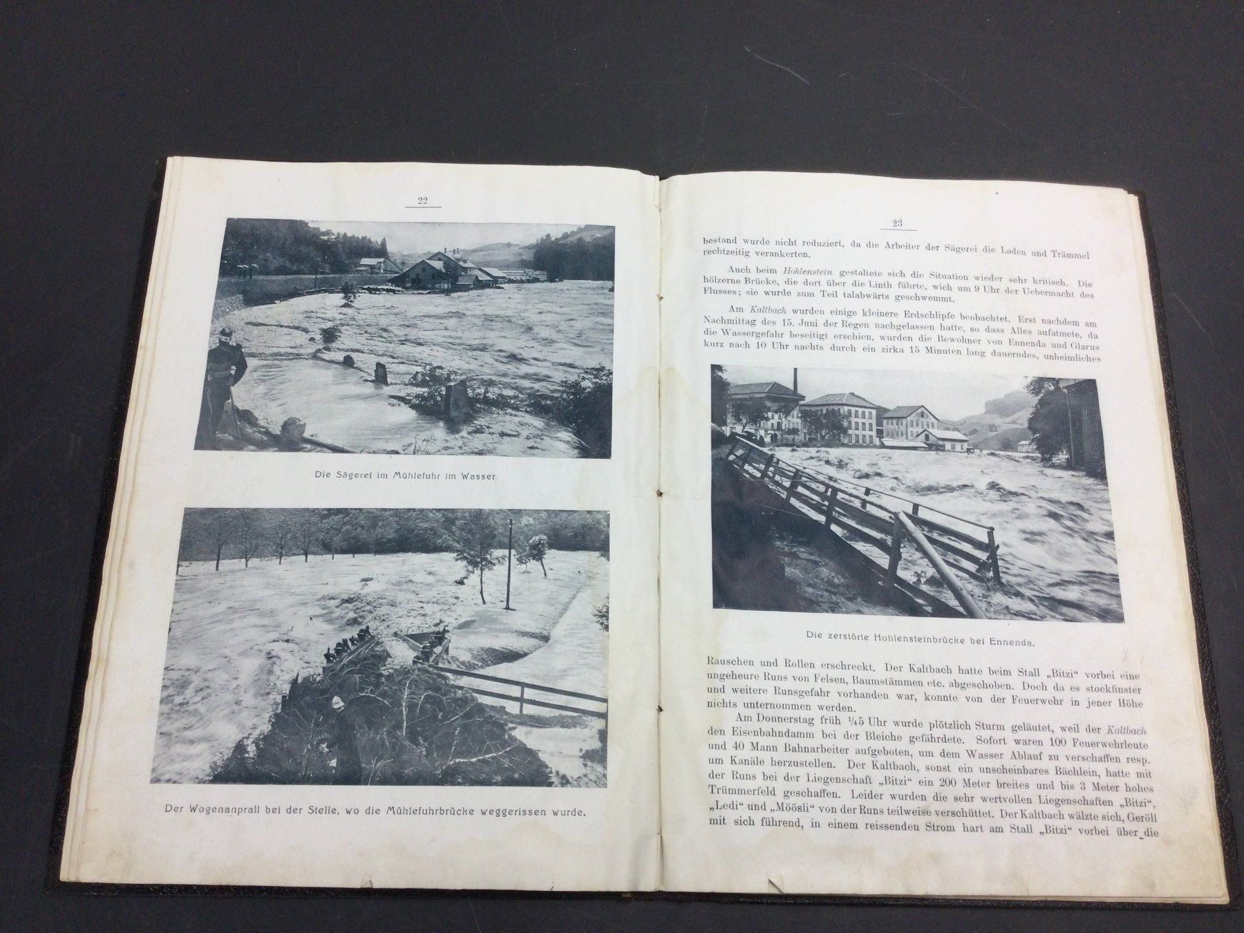 Cartoline postali: Die Wasser- Katastrophe im Kanton Glarus von 1910 – Usato da Wangen SZ venduto da kuriosum12 7