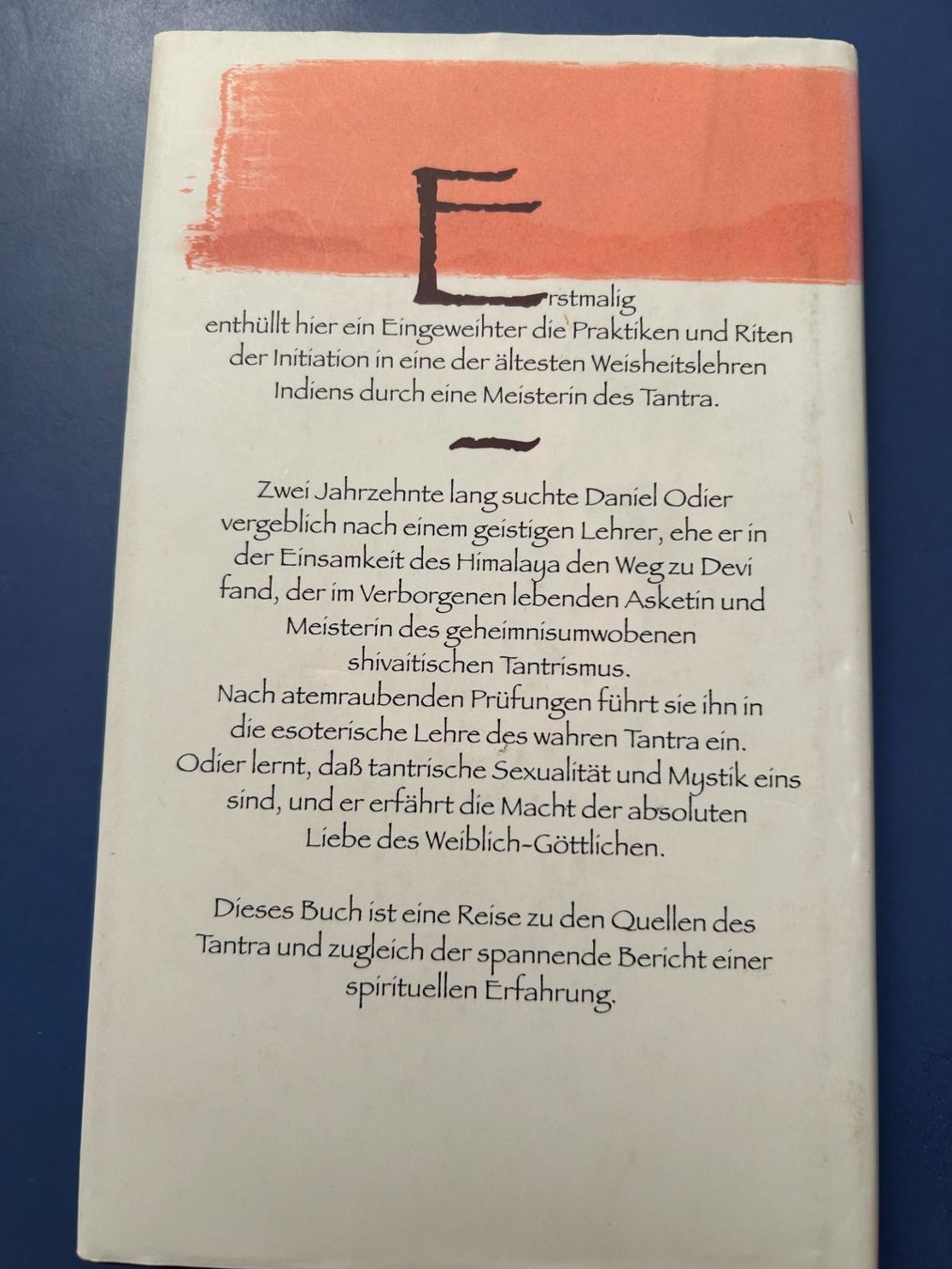 Livres: Daniel Odier: Tantra - Eintauchen in die absolute Liebe – D'occasion à Bern par sabah62 1