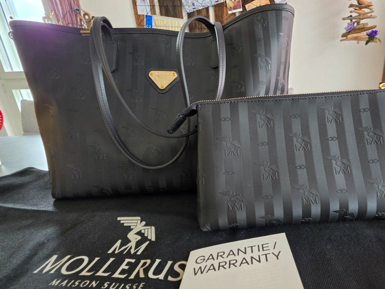 Maison Mollerus Borse da donna: Mollerus shopper Bern schwarz/gold – Usato da konolfingen venduto da Azzaro