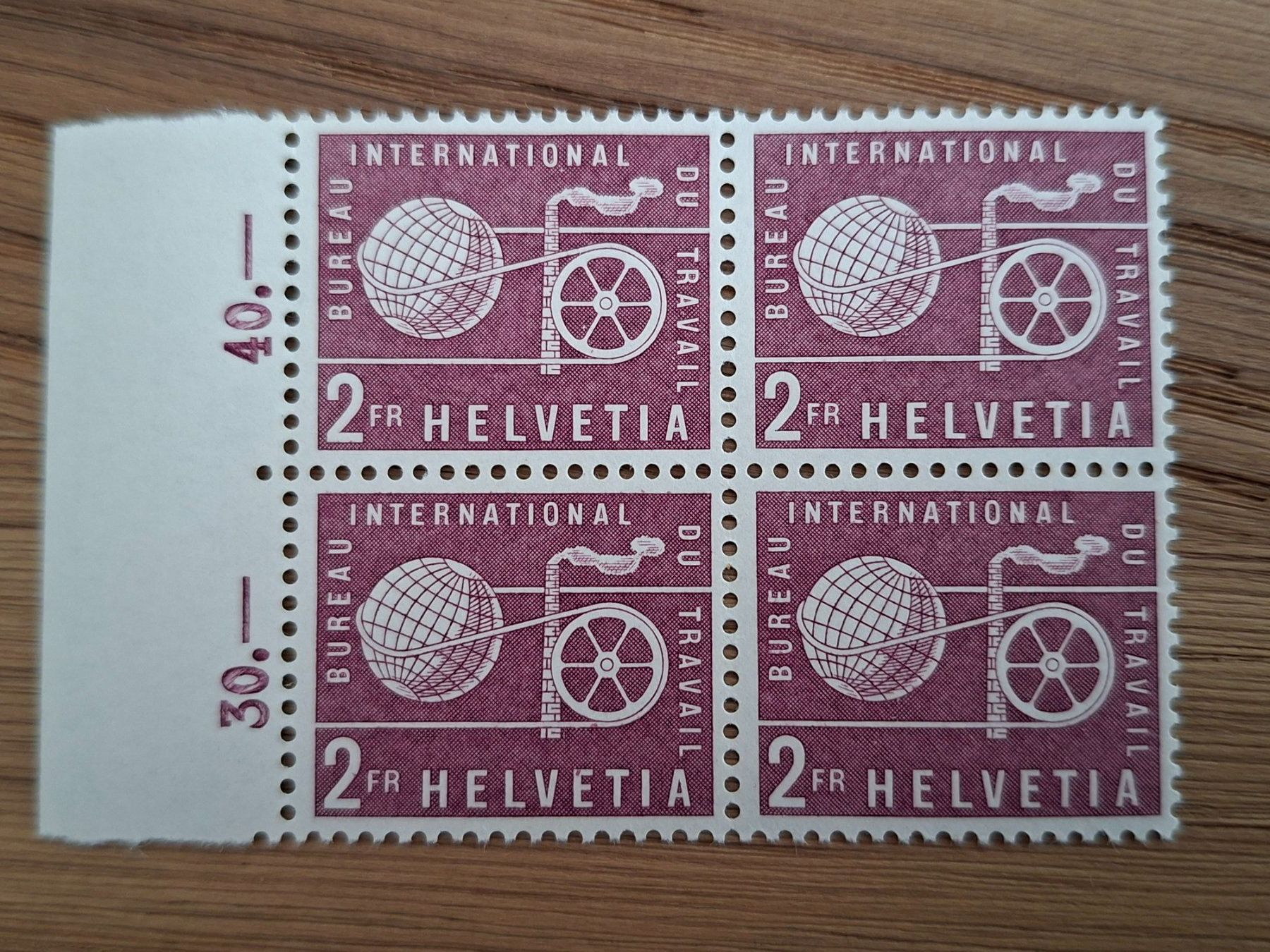 Alle Briefmarken: Dienstmarken: 4er Blocks: BIT – Neu (gemäss Beschreibung) aus Hinterkappelen von 1399 5