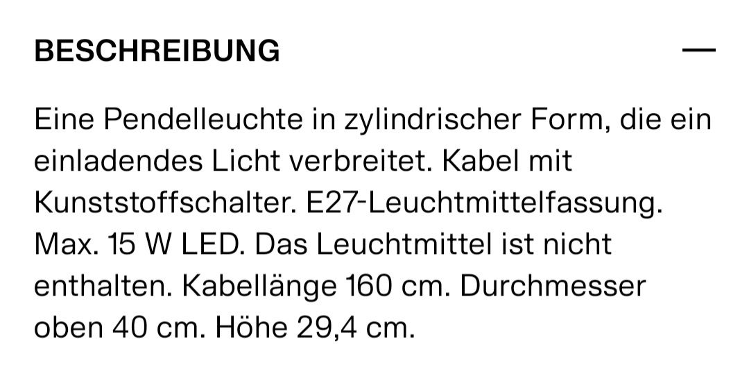 H&M Lampen: H&M HOME Pendelleuchte – Neu (gemäss Beschreibung) aus Niederhelfenschwil von usa001 5