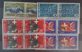 3960) 406-059 Werbemarken 1964, ET im 4-Block Kt. 15-++