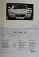 NEUWAGEN PROSPEKT & PREISLISTE | OPEL SPEEDSTER | AB 02.2000