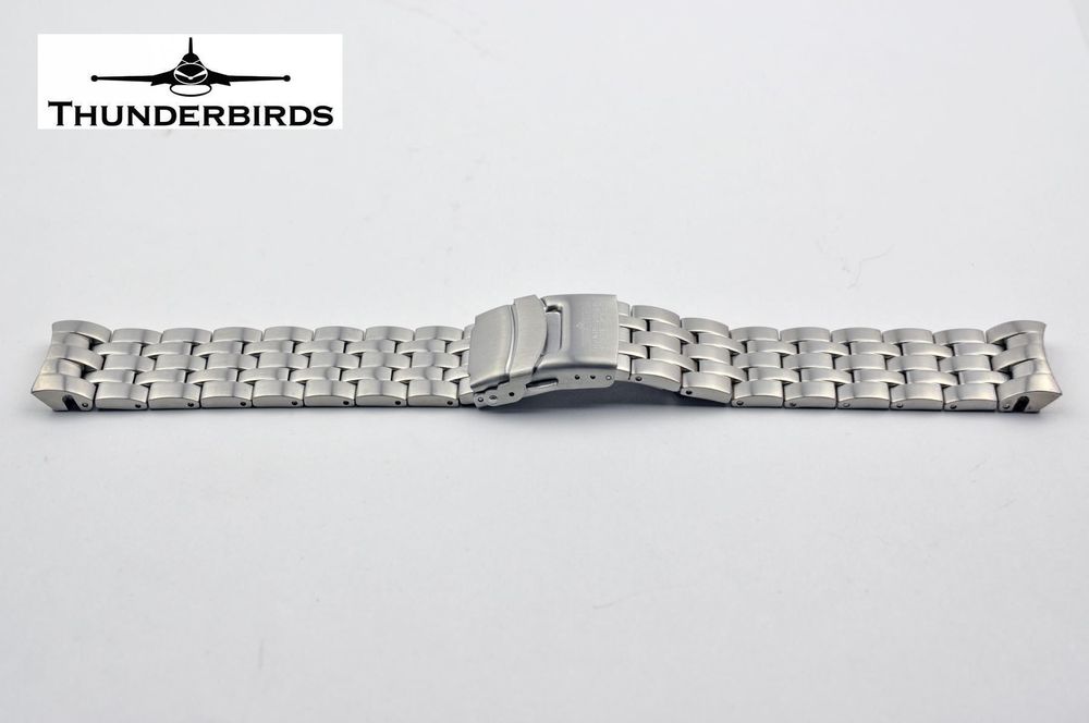 Thunderbirds Uhrenband Edelstahl 22mm Rundanstoss 47mm 1