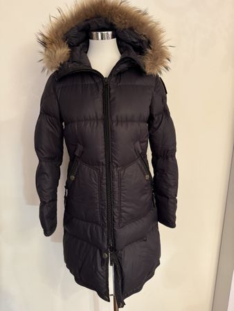 PaPJS Daunenmantel Gr. S Winterjacke warm Pelz Kapuze schwar