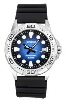 ⌚ Herrenuhr ®CASIO Analog Blau Schwarz 44mm 10 ATM Datum NEU