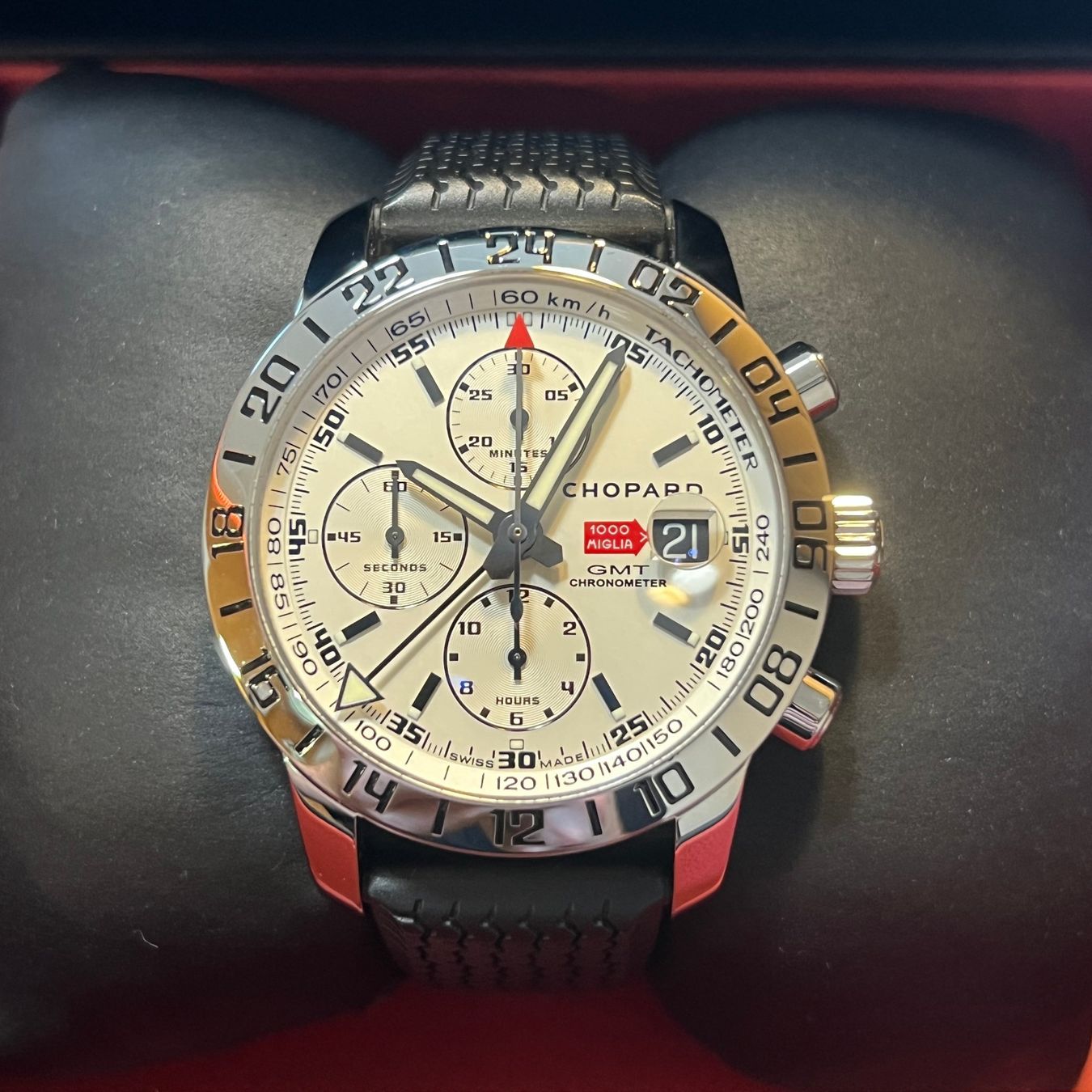 Chopard Uhren: Chopard Mille Miglia GMT Full Set 16/8992-3003 – Gebraucht aus Carouge GE von Watchaser
