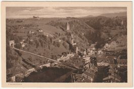 Fribourg avec le grand pont suspendu 1918