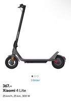 Elektro Xiaomi 4 Lite Scooter fast neu