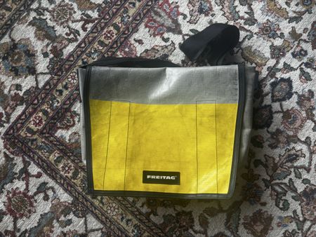 Freitag F14 Dexter Messenger Bag, Grau/Gelb