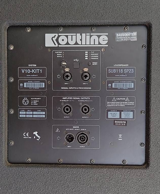 Casse acustiche: Outline V10 Kit 4,5 KW. – Usato da Schlieren venduto da Basscenter 2