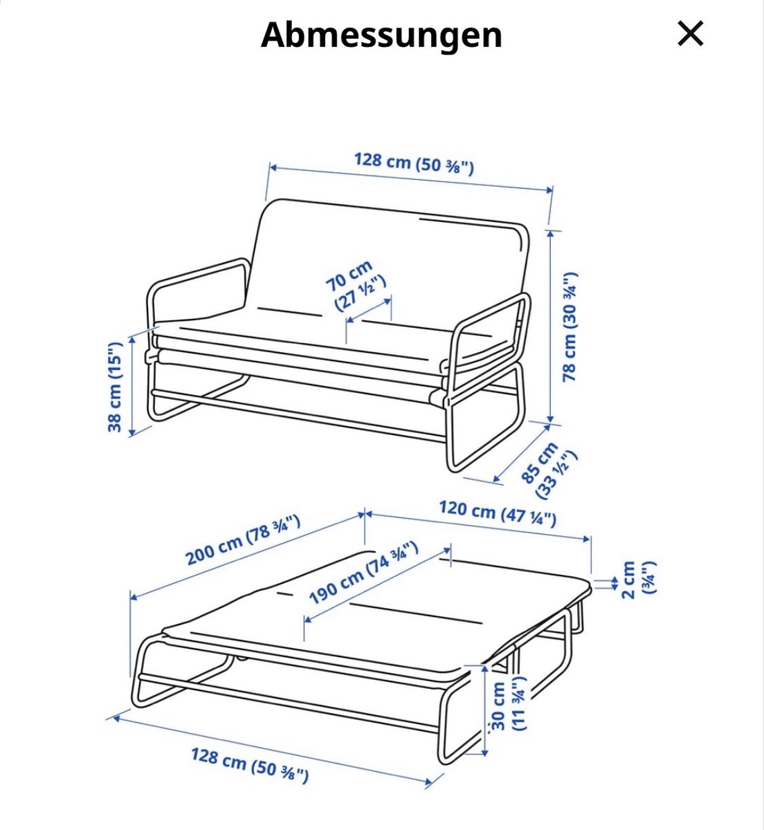 Sofas: Bettsofa Hammarn Ikea – D'occasion à Chur par imperoimperiale 3