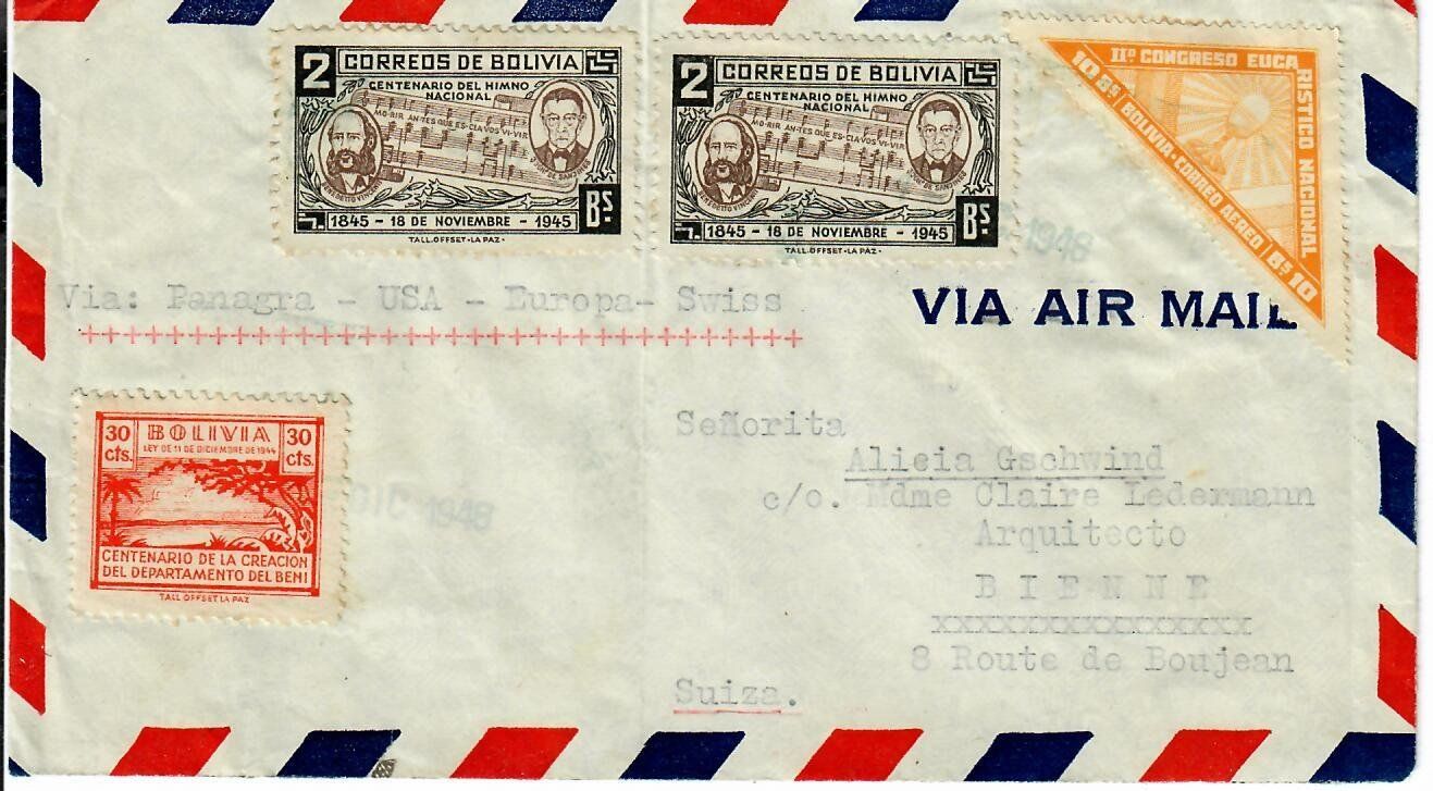 Tutti i francobolli: Brief aus Bolivien 1948 – Usato da Hochdorf venduto da Ziegel-16