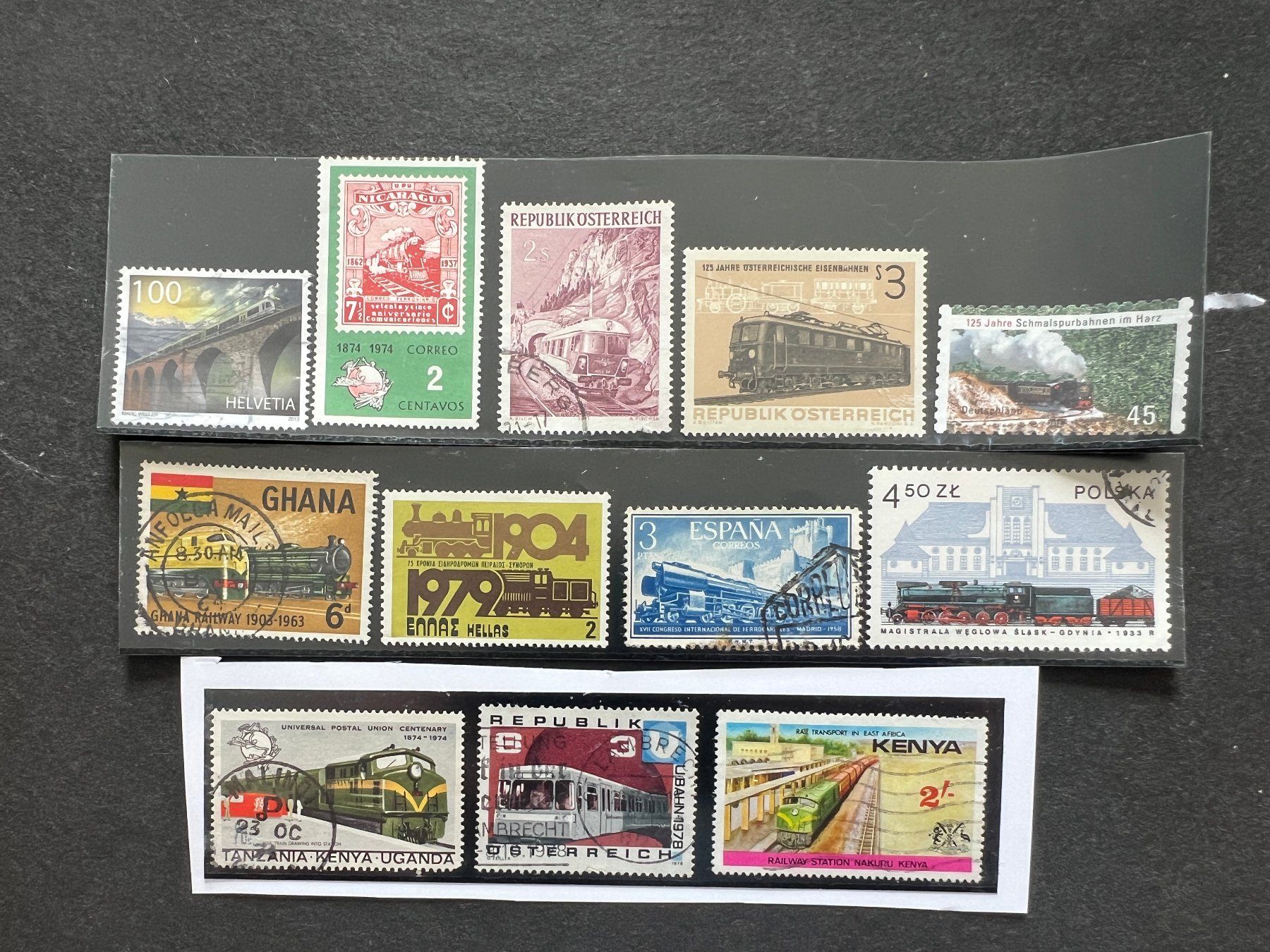 Alle Briefmarken: diverse Länder   Eisenbahnen gest. (A338) – Gebraucht aus Hinwil von Sidi4