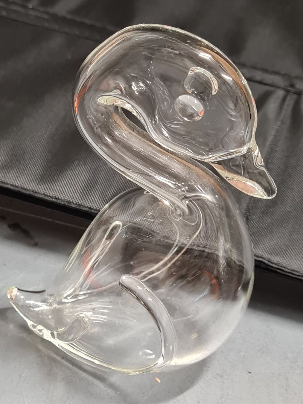 Figuren: Glas Figur Schwan, innen hohl, diagonal 14 cm – Gebraucht aus Amriswil von kleindeko 1