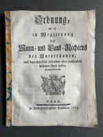 Canzley Bern: Ordnung Wegziehung Mann- und Land-Rechten 1765