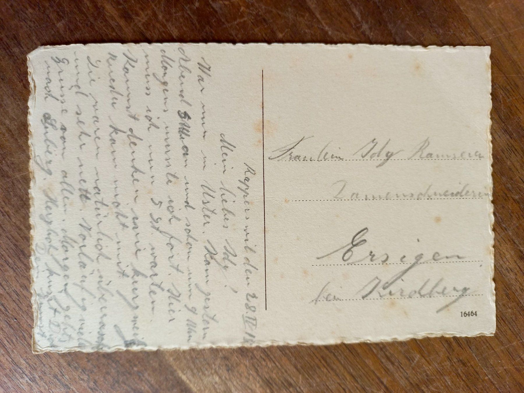 Cartoline postali: AK Rapperswil 1918 – Usato da Burgdorf venduto da glasrabe01 1