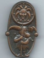 Fasnachtsplakette Basel, "Blaggedde" 1985 (Bronce)