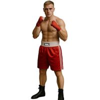FIGHTERS - Boxing Shorts Rot-Weiss / Small bis XL