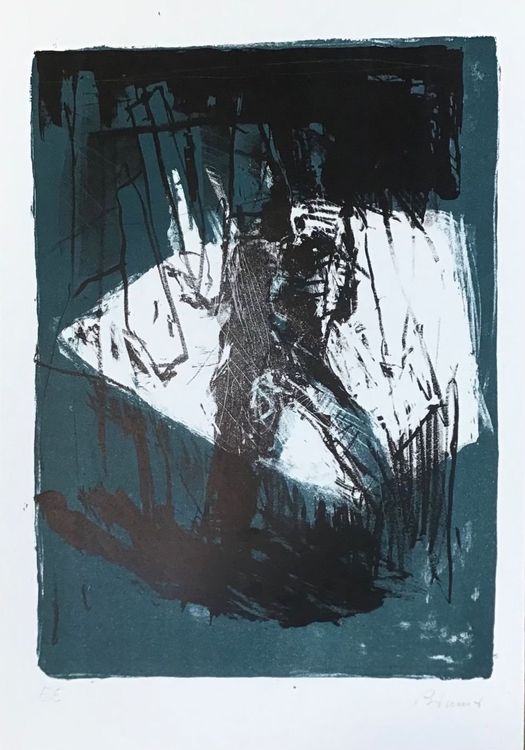 ROLF BRUNNER LITHOGRAPHIE SIGNIERT KÜNSTLERPROBE 1