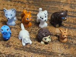 lego  figurines  lot de 8 animaux