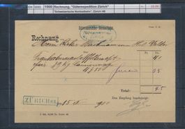 1900 Rechnung "Güterexpedition Zürich",  CH - Nordostbahn