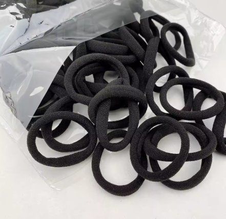 Haarschmuck: Haargummis schwarz elastisch100 Stück NEU – Neu und originalverpackt aus Hohentannen von TeamMagma