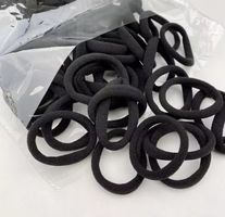 Haargummis schwarz elastisch100 Stück NEU