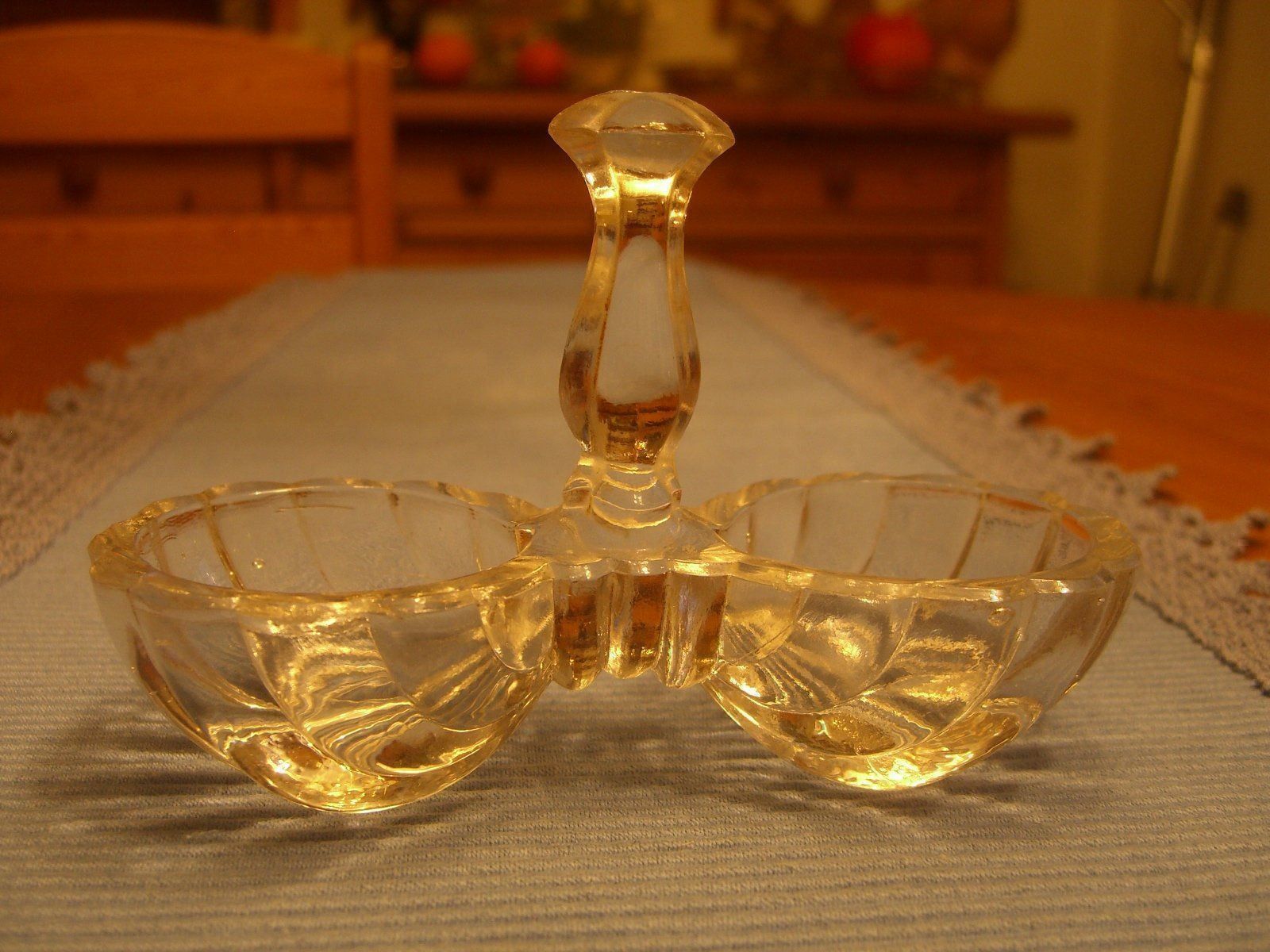 Gläser: hübsche,alte Menage,Salz+Pfeffer a.Glas – Gebraucht aus Winterthur von Ghandi5