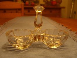 hübsche,alte Menage,Salz+Pfeffer a.Glas