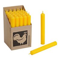 Stabkerze durchgefärbt Ø 2x18 cm Gelb (pro Stk.)