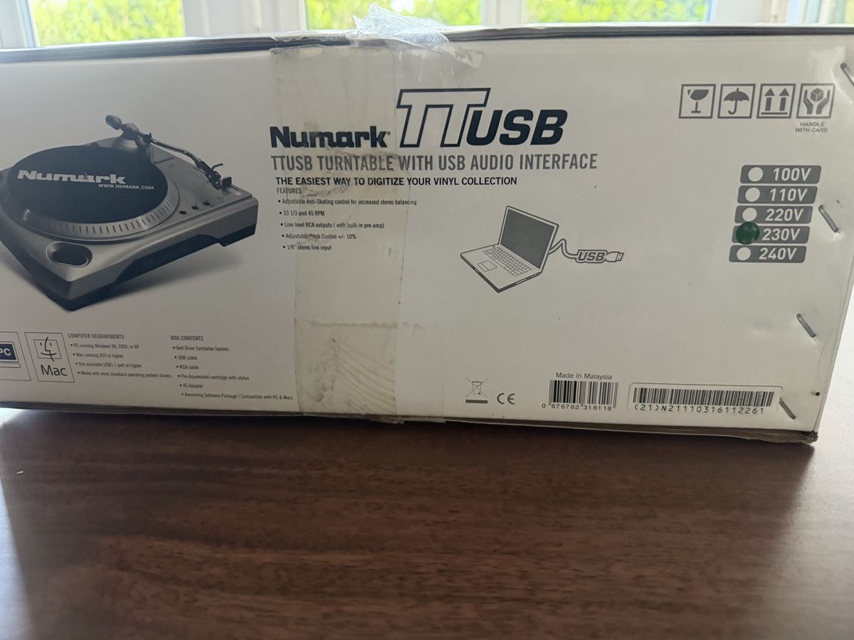 Numark Plattenspieler: Numark TTUSB Turntable mit USB Audio Interface weiss – Neu (gemäss Beschreibung) aus Wallisellen von ZurichBern 6