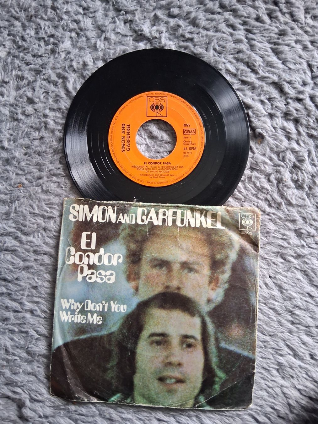 Dischi in vinile: SIMON AND GARFUNKEL     EL CONDOR PASA    7NER SINGLE – Usato da Wetzikon ZH venduto da Ramones01