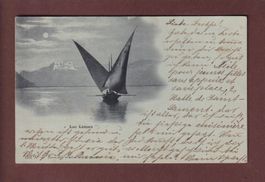 BARQUE DU LEMAN - Clair de lune - 1899