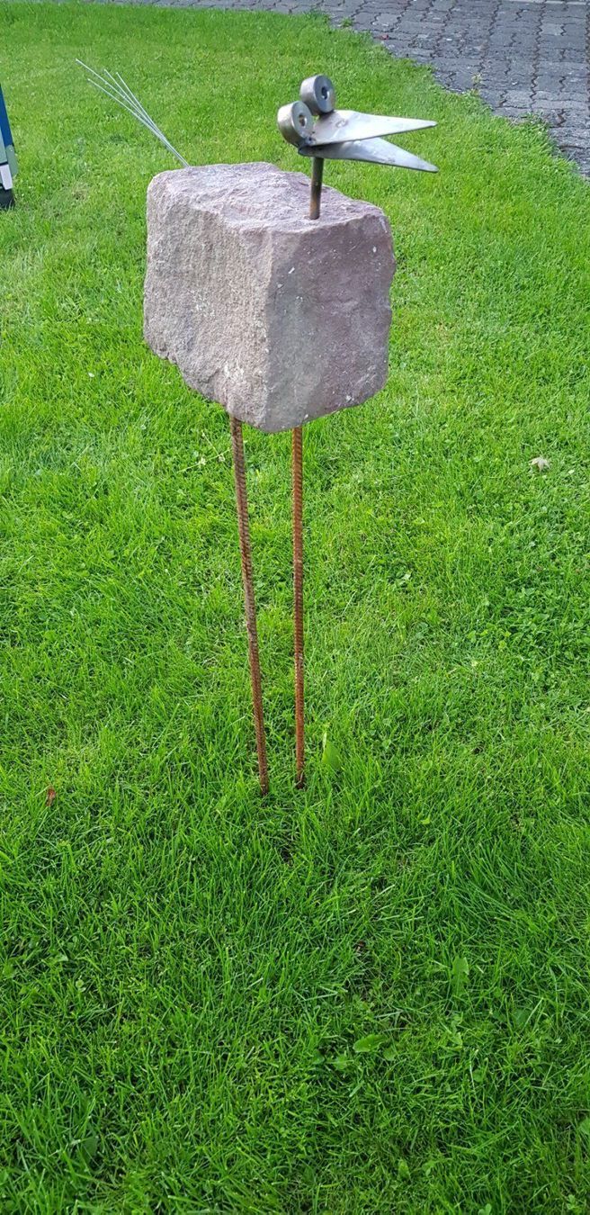 Skulpturen & Statuen: Stein- Metall-Vogel – Gebraucht aus Schaffhausen von beny06
