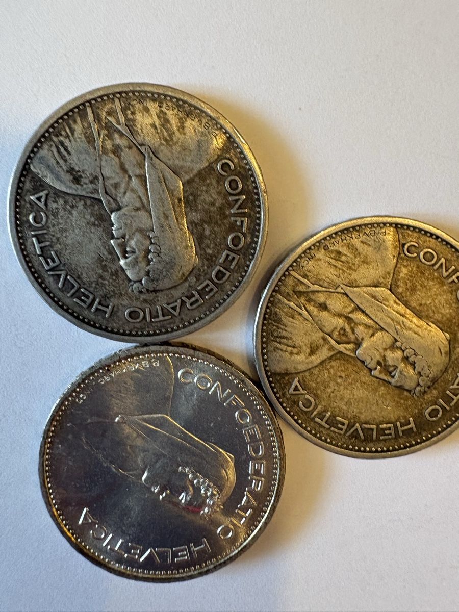 Tutti le monete: 5chf 1950, 1932, 1931 – Usato da Murten venduto da Tzaugg 4