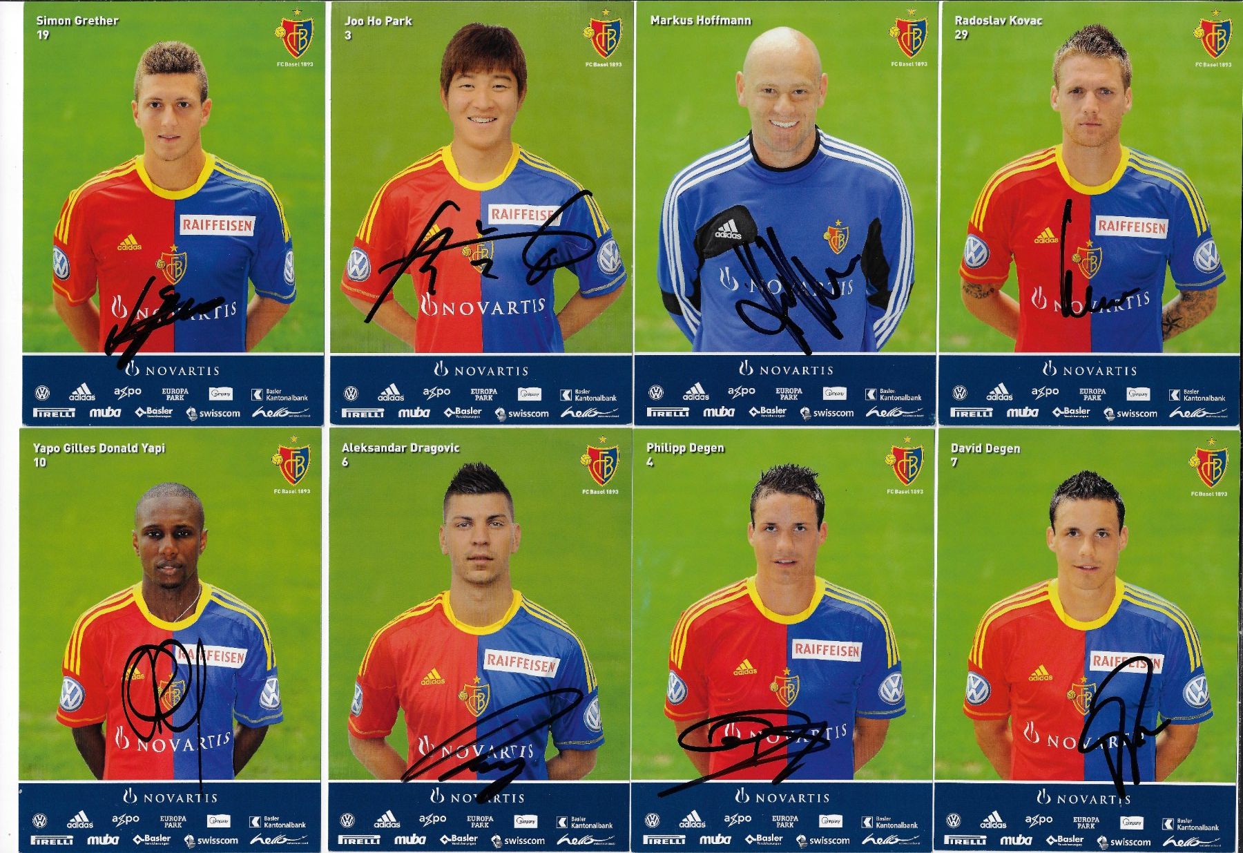 Autogramme: Autogrammkarten FC Basel Saison 2012/2013 (2) – Gebraucht aus Ziefen von Dancer99