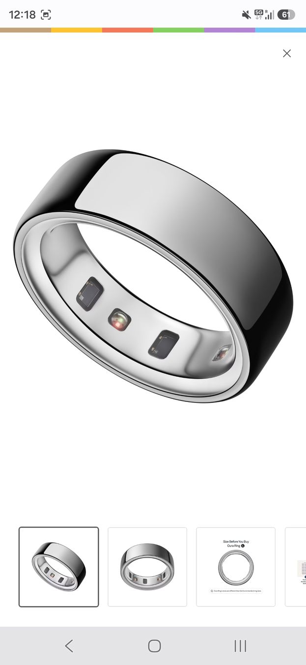 Oura Anelli: Oura Ring 4. Generation in Schwarz, Grösse 7 – Usato da Zürich venduto da nara13