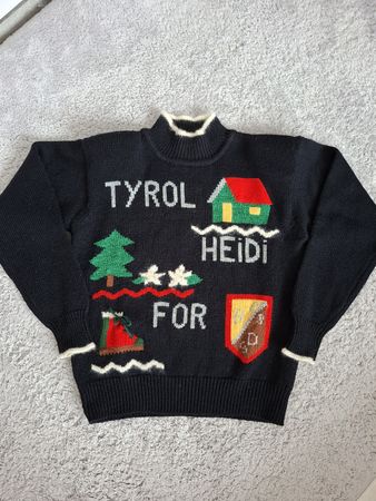 Pull-over The Cotton Co motif Tyrol noir taille S