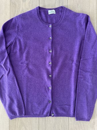 Kaschmir Cardigan Damen Gr. 38 lila John Cashmere Schottland