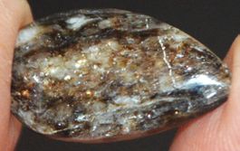 Cabochon L-6197 – Mica Schist Glimmerschiefer 20,5x11mm