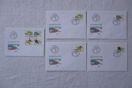 Pro Juventute 1997 5 FDC Satz & Einzelmarken SBK J344 - J347