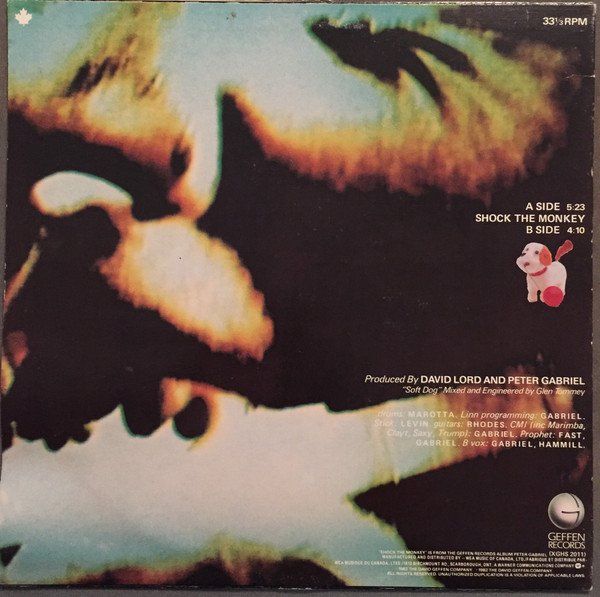 Dischi in vinile: Peter Gabriel  Shock the Monkey 12 Maxi CA 1982 Rar!!! – Usato da Thun venduto da Pemoya 1