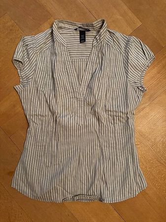 Bluse Damen grau-gestreift Gr 40 gebraucht