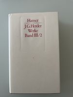 J.G. Herder Werke Band III/2 Hanser Verlag, Kommentar