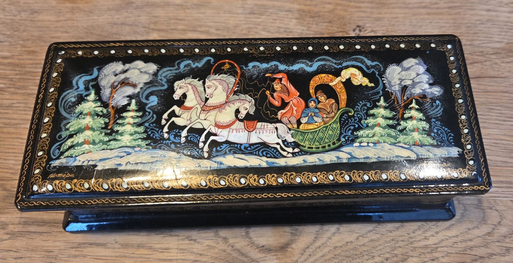 Portagioie: Russische Lackschatulle – Usato da Rehetobel venduto da hobirot01 7