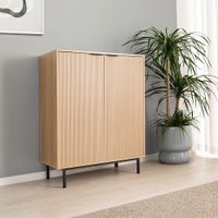 Sideboard NALA - Modern - Natur/Schwarz - 115x90cm