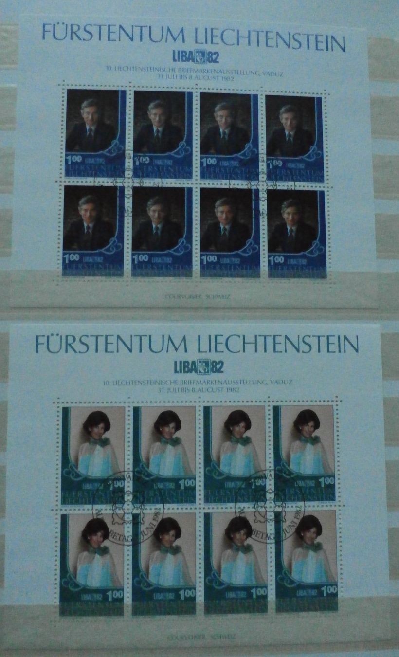 Alle Briefmarken: FL 1982 Liba Vaduz Kleinbogen ET – Gebraucht aus Kehrsatz von Bernherb2